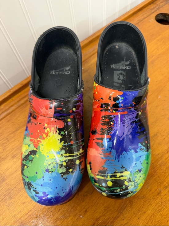 Dansko Shoes - Dansko Paint-Splash Clogs in Multicolor